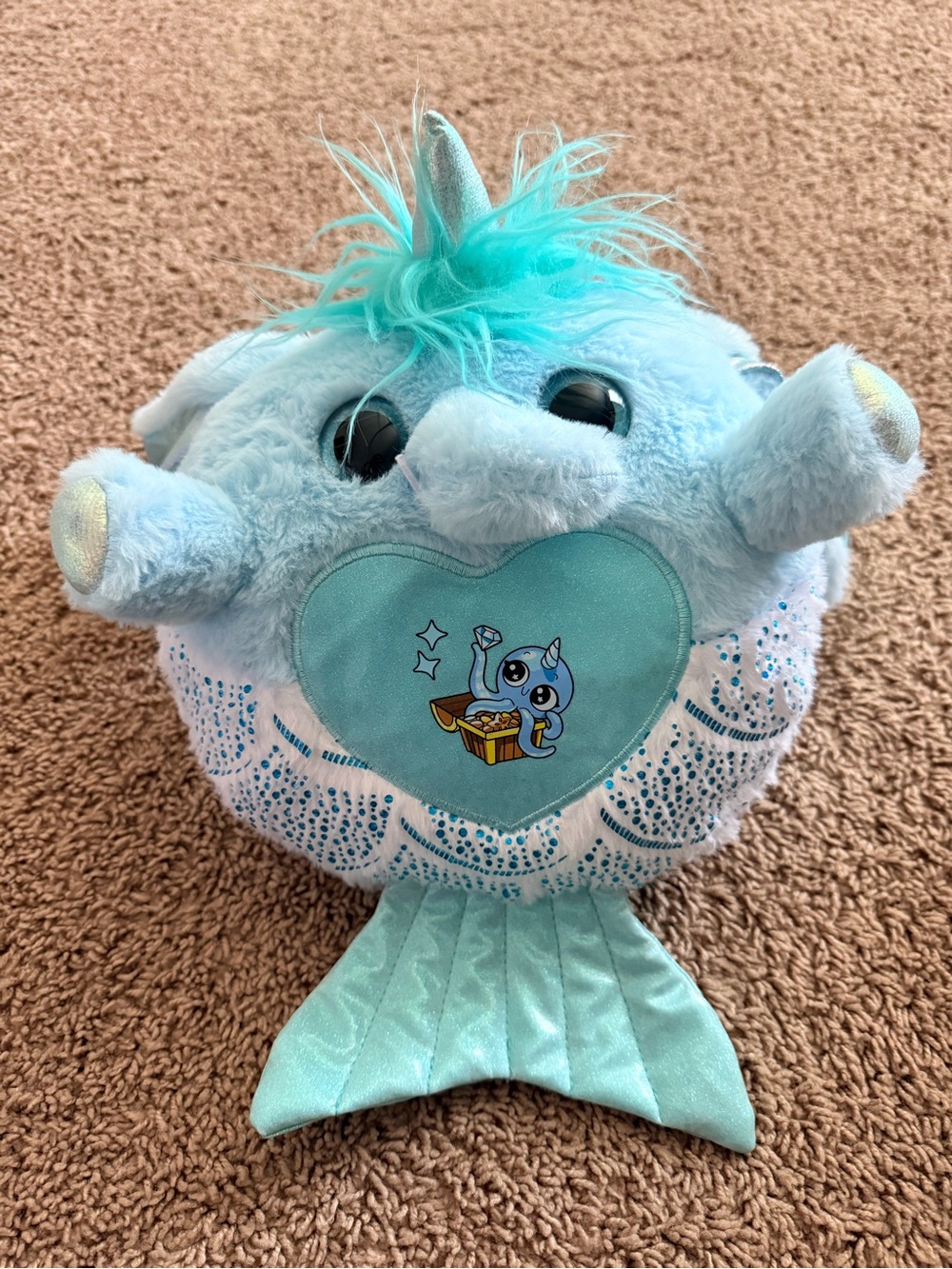 Plush Aqua Mermaidcorn Elephant